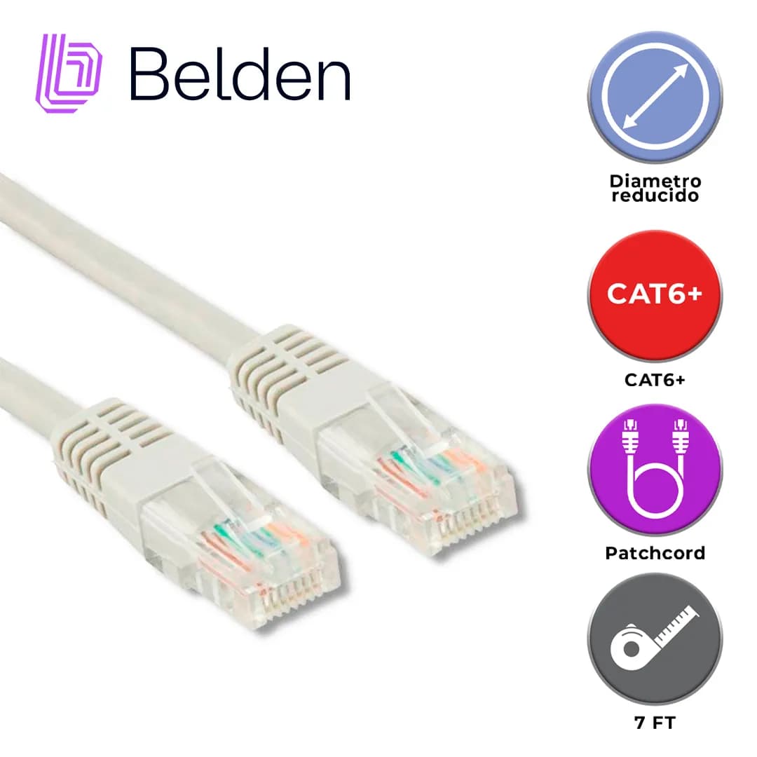 PATCH CORD DIAMETRO REDUCIDO UTP CAT6+ BELDEN C6D1109007 / INTERIOR /  2