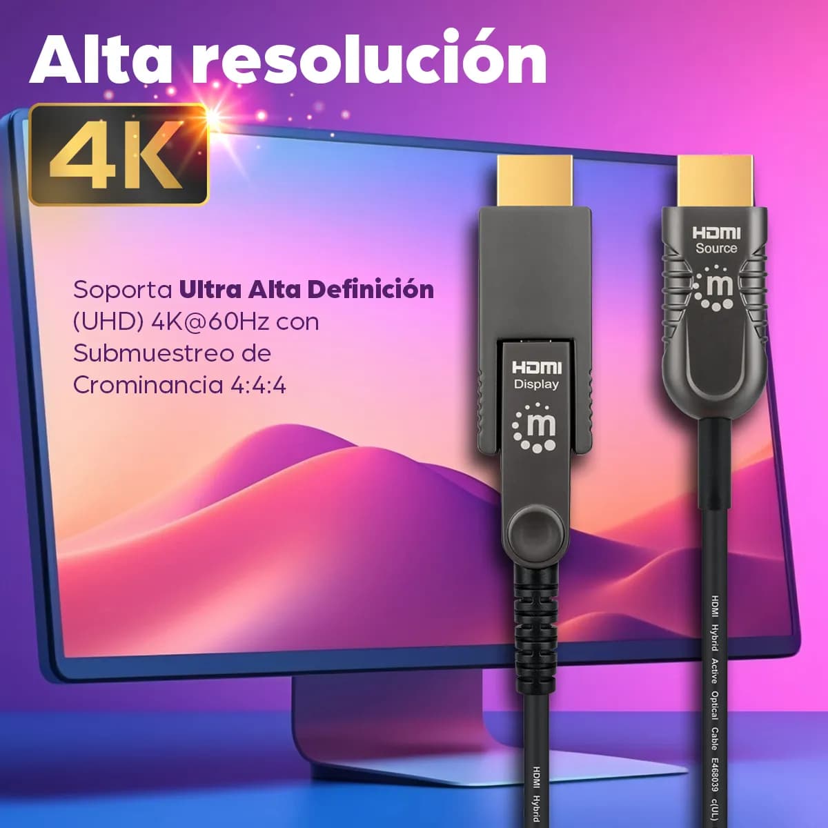 Manhattan 355193 cable HDMI 30 m HDMI Tipo A (Estándar) HDMI Tipo D (M 8