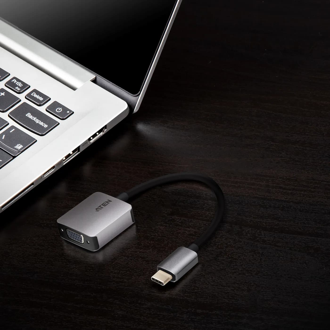 ATEN UC3002A adaptador de cable de vídeo USB Tipo C VGA (D-Sub) Negro, 3