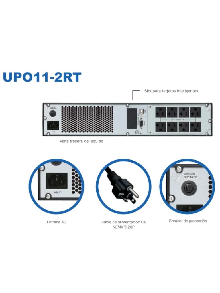 CDP UPO11-2RT - UPS / 2000VA / 1800W / Rackeable / 8 Terminales de sal 2