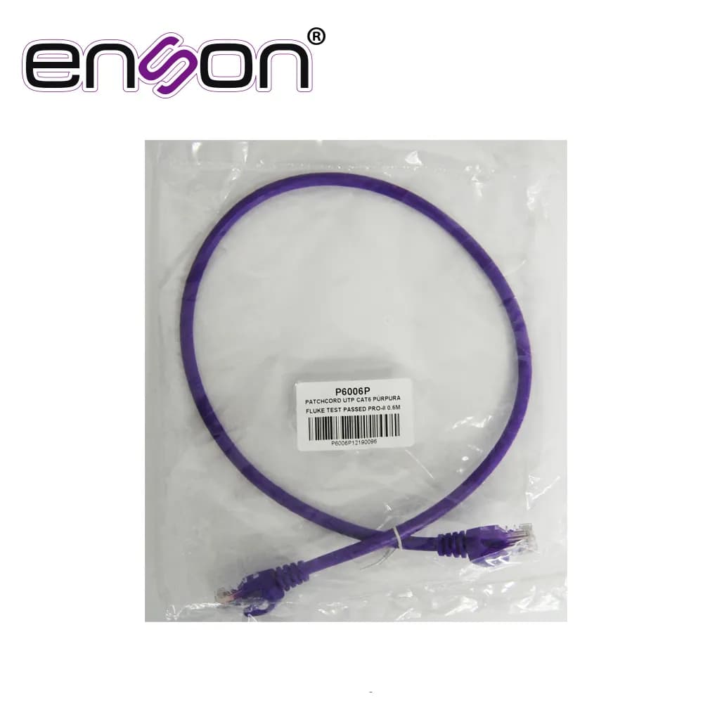 PATCHCORD UTP ENSON P6006P CAT6 60CM MORADO SERIE EPRO 100-II 100 POR  3