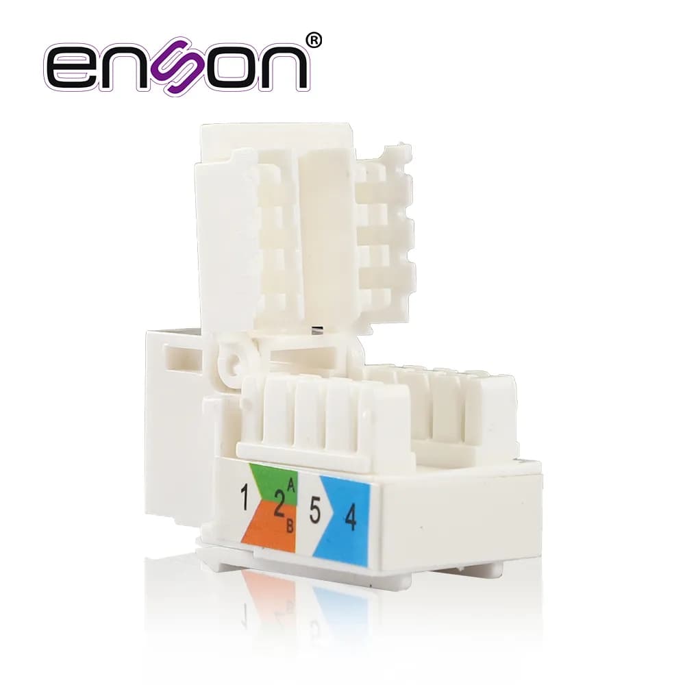 CONECTOR JACK ENSON ENS-JTL5WH CAT5E COLOR BLANCO A 90 GRADOS PONCHADO 3