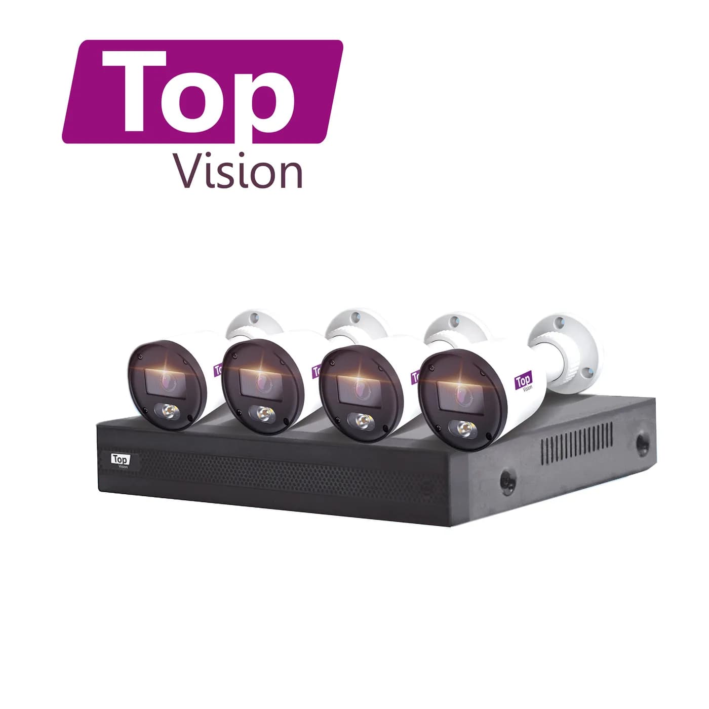 KIT 4X4 TOP24ADLKIT TOPVISION INCLUYE 1 DVR XVR-204AI 4CH 1080 LITE AU 6