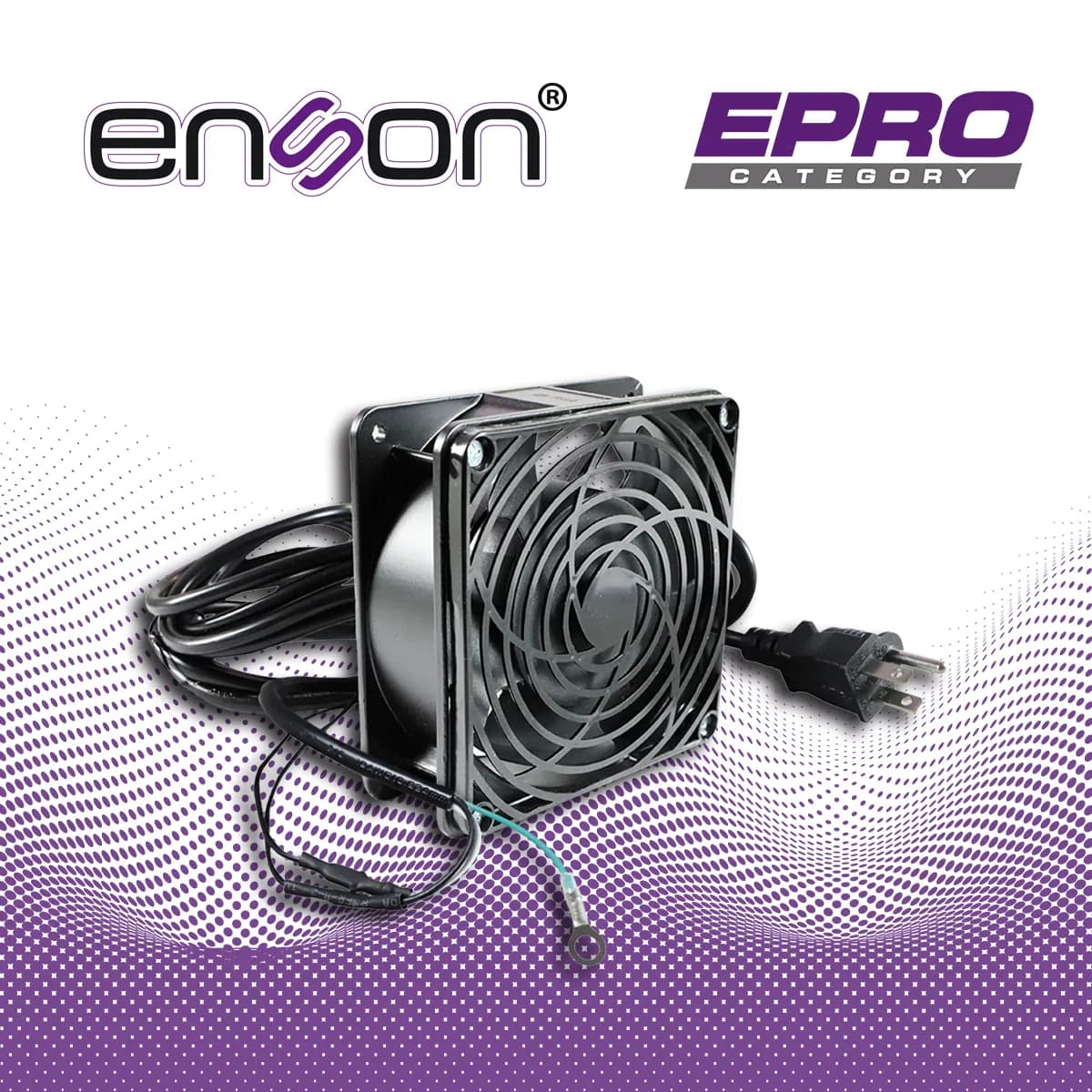 VENTILADOR ENSON 120 X 120 MM 110VCA CON CABLE Y CLAVIJA PARA GABINETE 3