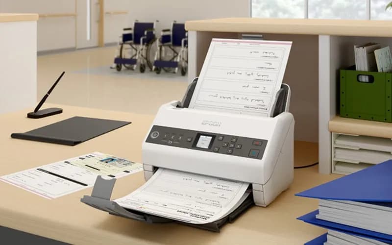 Epson DS-730N Escáner alimentado con hojas 600 x 600 DPI A4 Negro, Gri 7