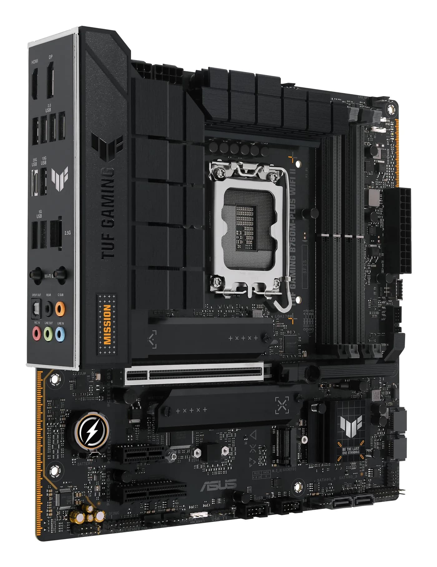 TARJETA MADRE ASUS TUF GAMING B760M-PLUS WIFI II, MICRO-ATX, LGA 1700, 2