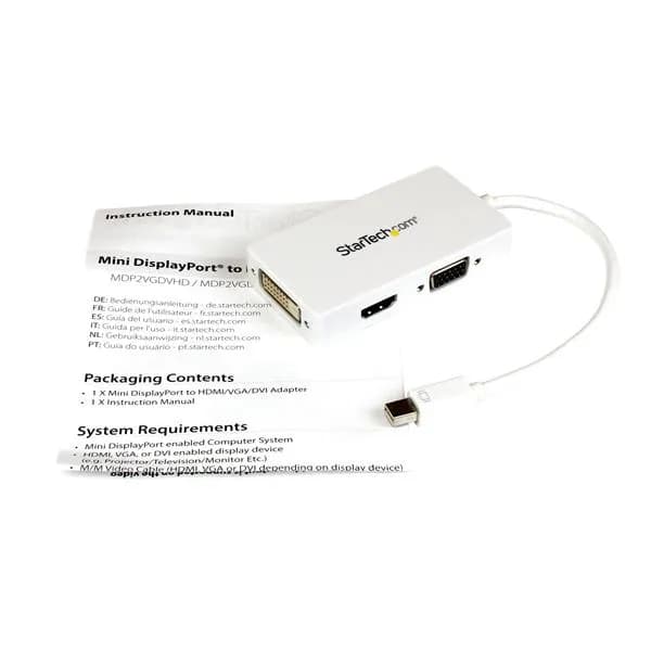 StarTech.com Adaptador Mini DisplayPort a VGA DVI o HDMI - Convertidor 6