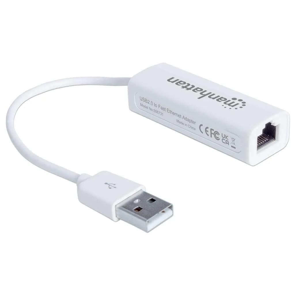 Manhattan Adaptador Fast Ethernet USB de Alta Velocidad 2.0 2