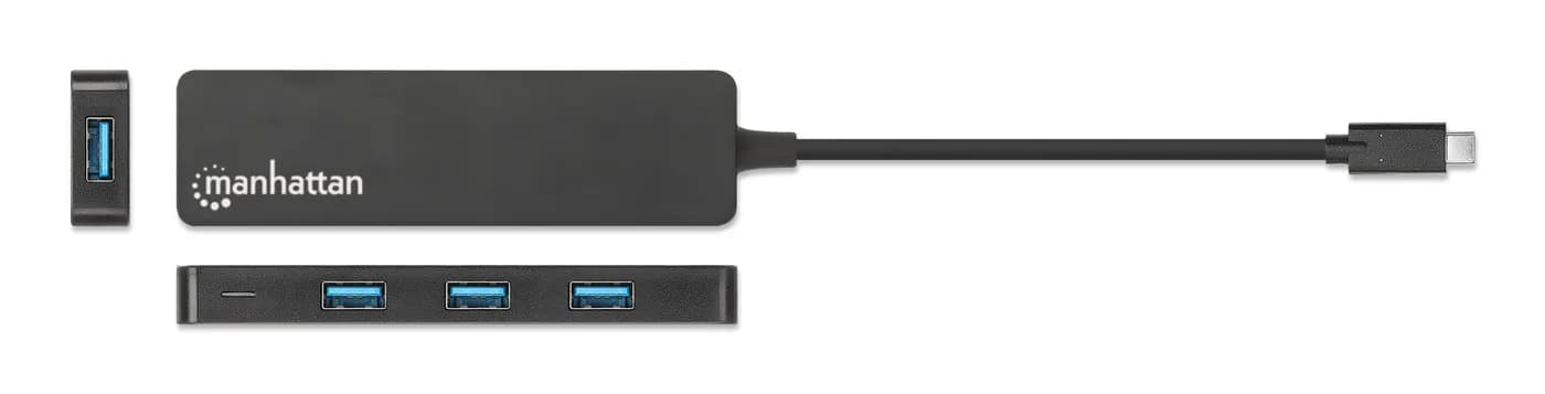 Manhattan Hub USB 3.2 Gen 1 de 4 puertos USB-A USB 3.2 Gen 1, de Tipo- 4