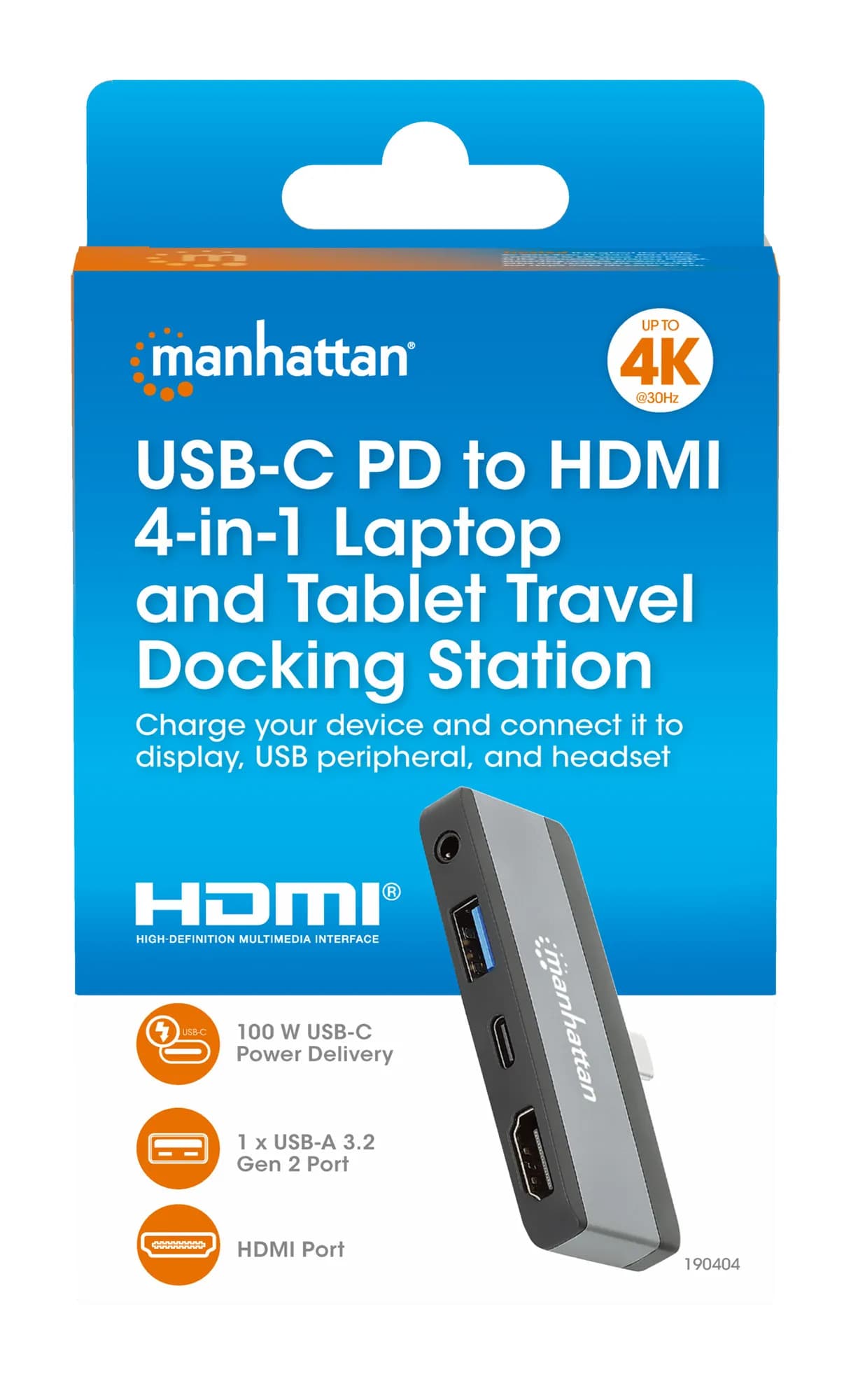 Manhattan 190404 base para laptop o replicador de puertos Alámbrico US 13