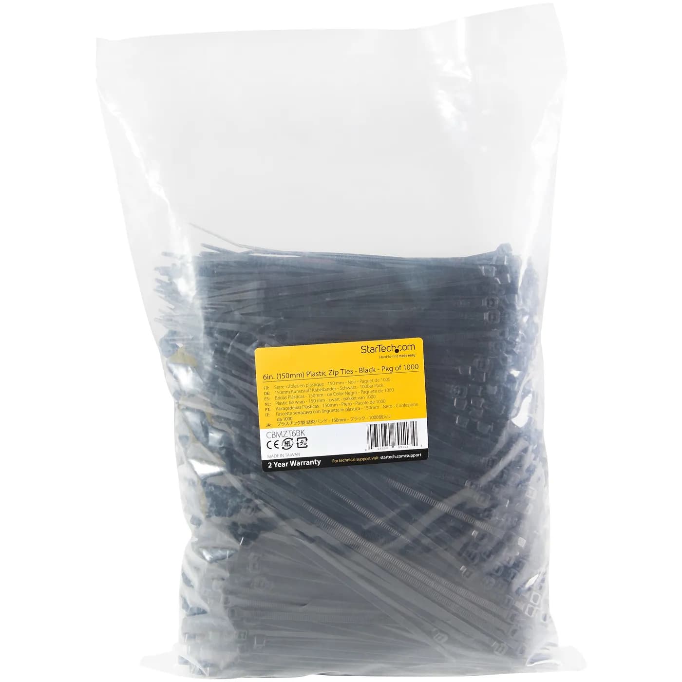 StarTech.com Cinchos Sujetacables de 15 cm - 3 mm de Ancho, 39 mm de D 5