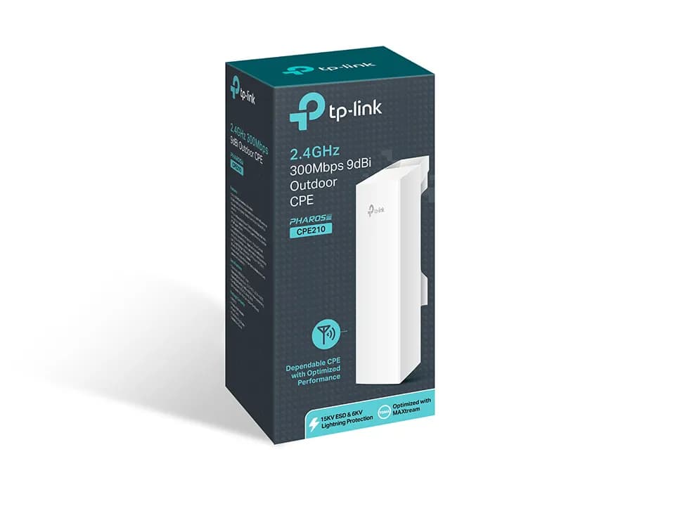 TP-Link 2.4GHz 300Mbps 9dBi Outdoor CPE 300 Mbit/s Blanco Energía sobr 4