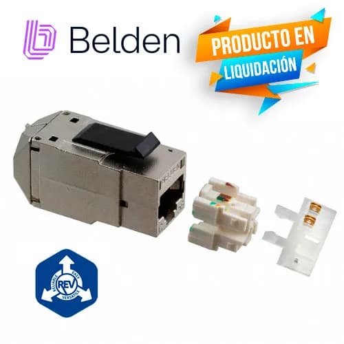 CONECTOR MODULAR JACK RJ45 CAT5E BLINDADO STP REVCONNECT BELDEN RV5MJK 2