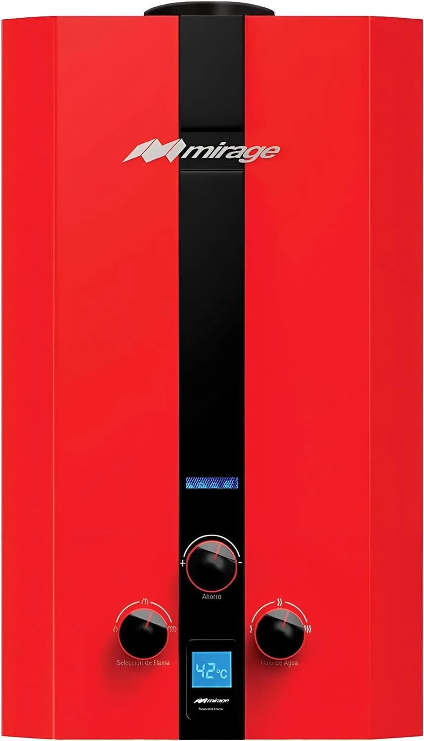 MIRAGE BOILER MBF10BB GAS LP,SERIE FLUX,10L/MIN, COLOR ROJO 5