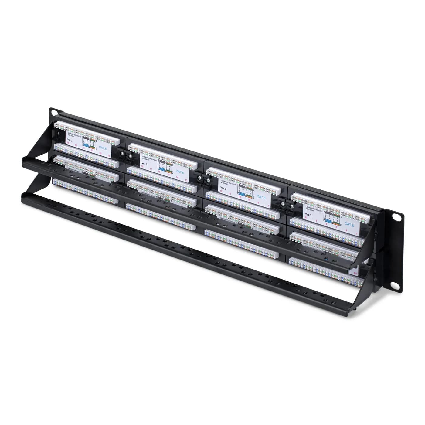 StarTech.com Panel de Parcheo 2U de 48 Puertos Cat6 RJ45 de Montaje en 2