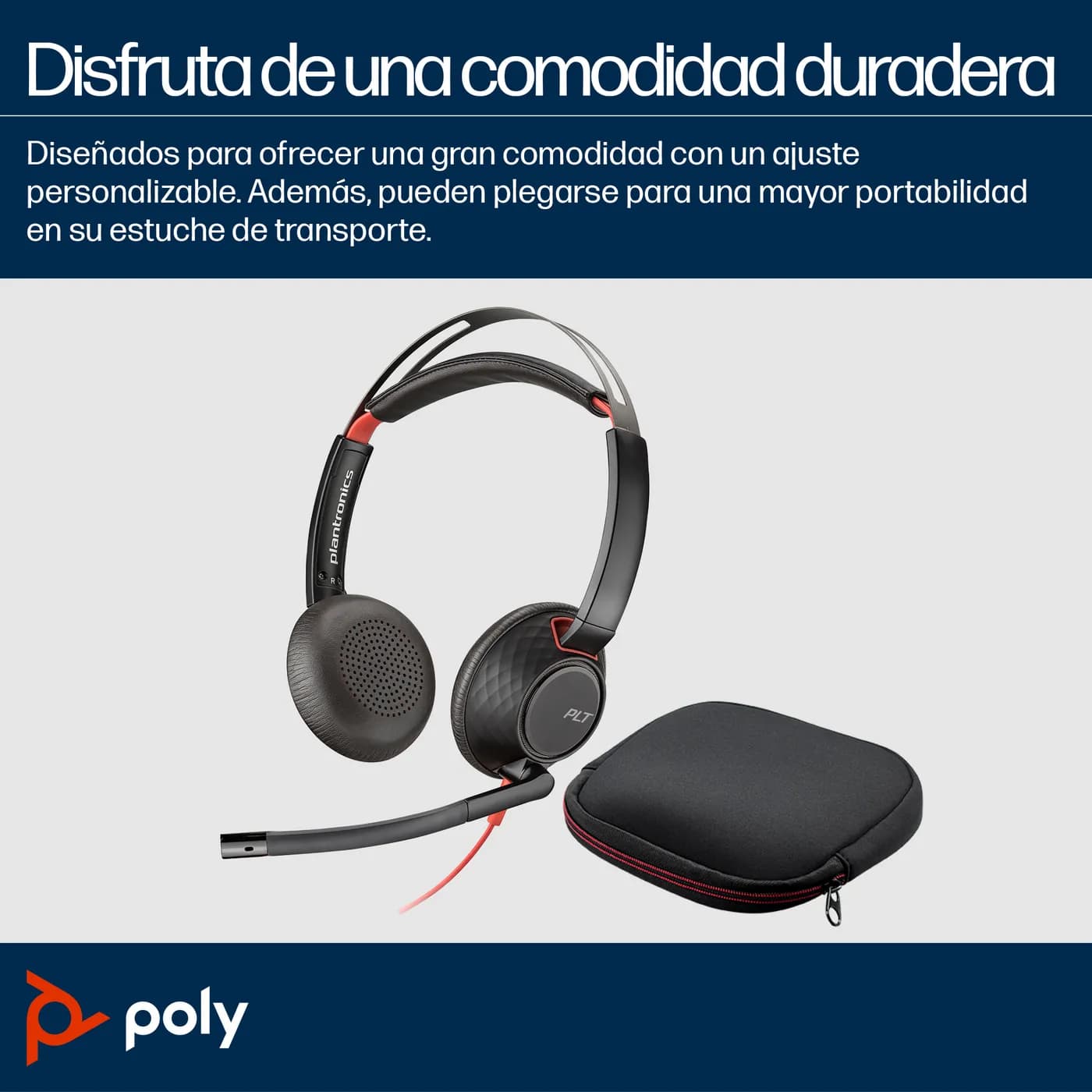 HP Poly Auriculares estéreo Poly Blackwire 5220 + conector de 3,5 mm + 4