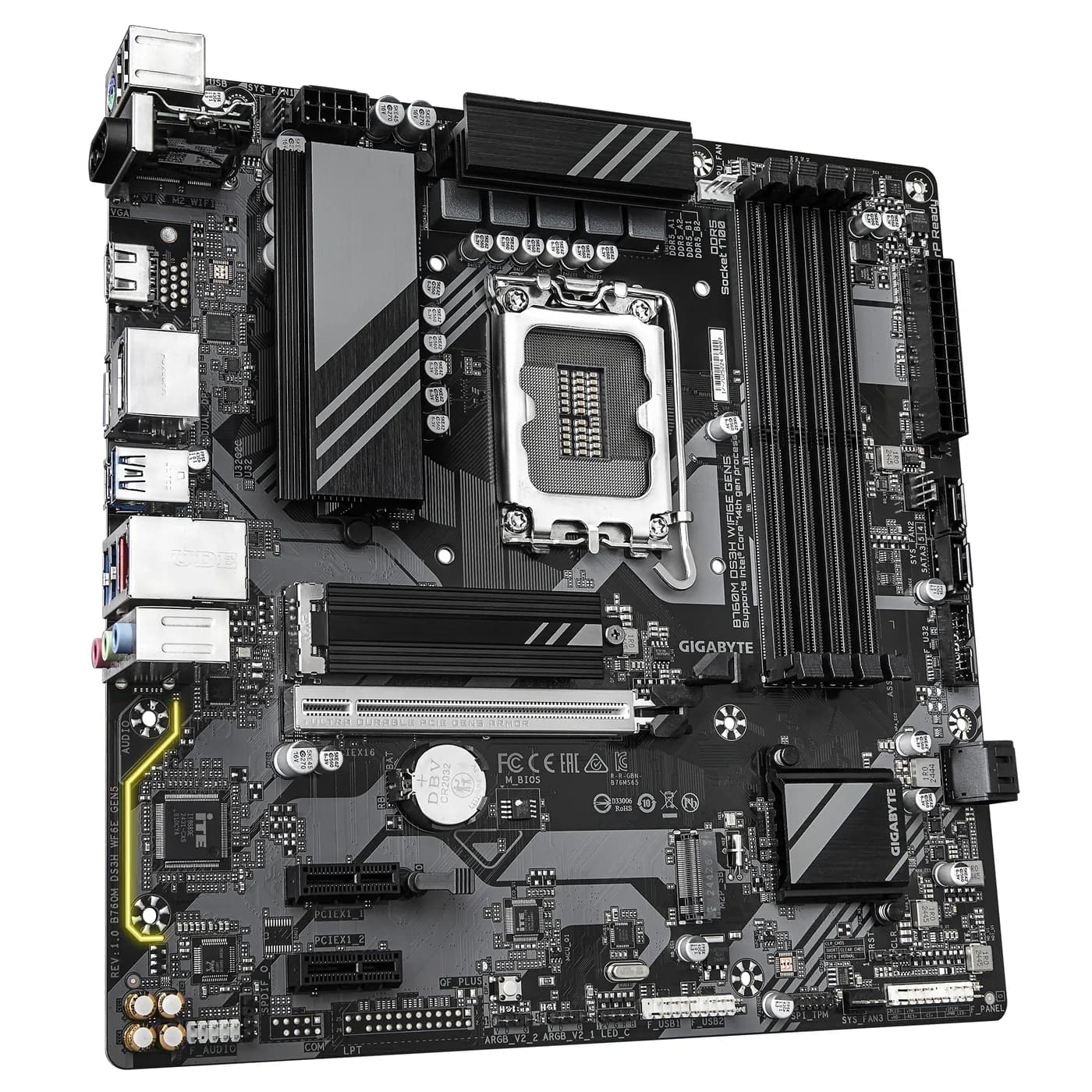 GIGABYTE B760M DS3H WIFI6E GEN5 Intel B760 Express LGA 1700 Micro ATX 3