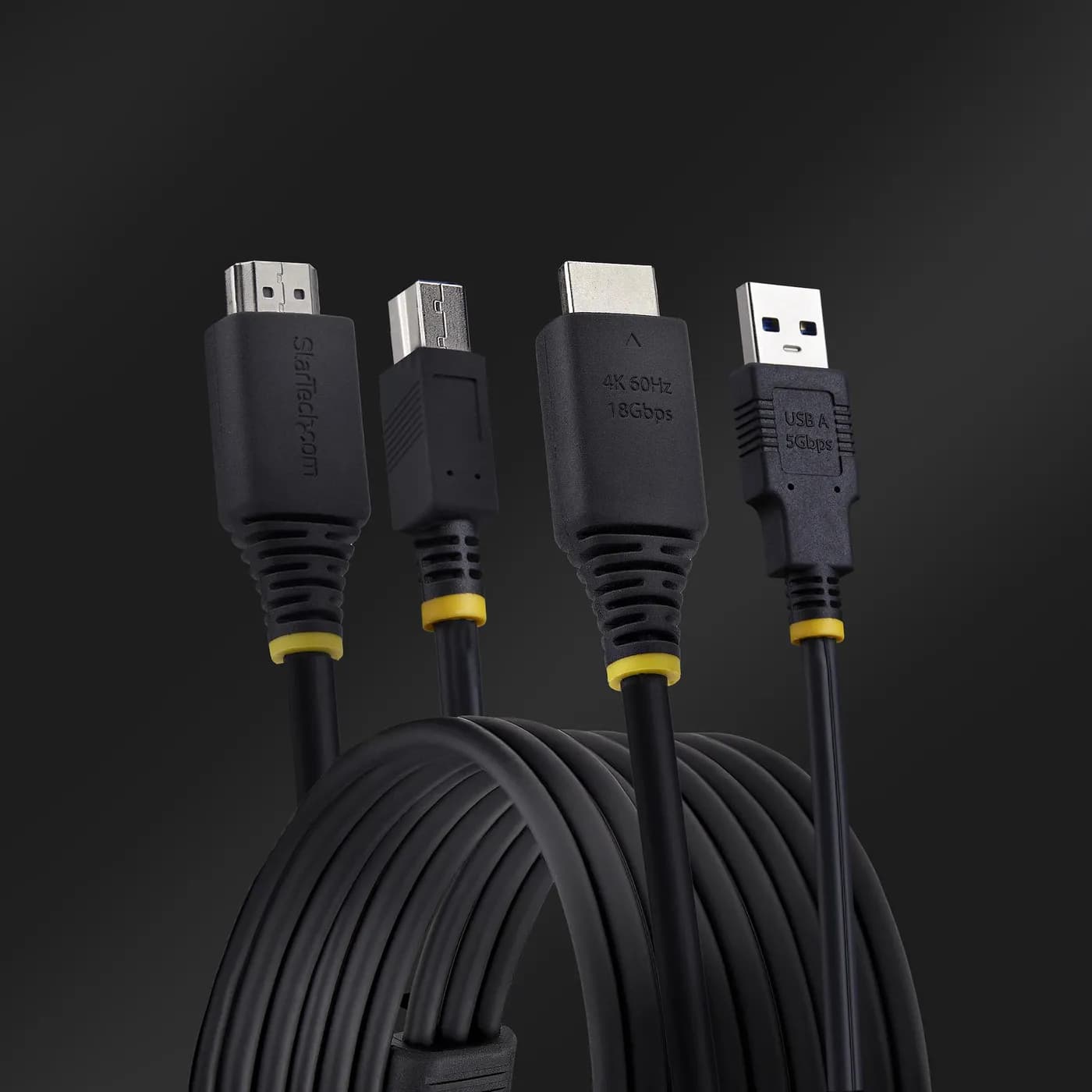 StarTech.com Cable KVM HDMI y USB 3.0 5Gbps de 1.8m - 4K 60Hz - Cable  5