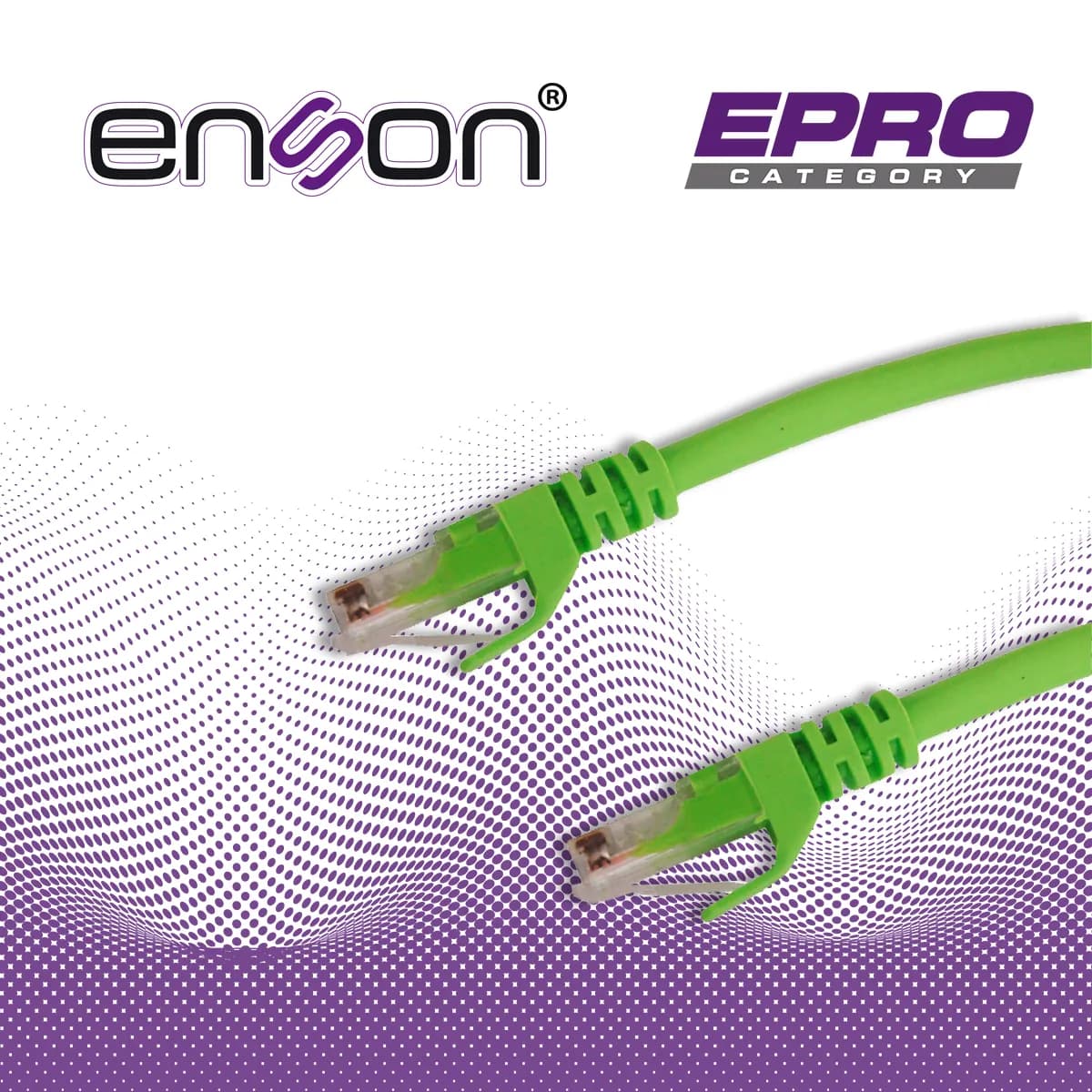 PATCHCORD UTP ENSON P6012E CAT6 120CM VERDE SERIE EPRO 100-II 100 POR  5