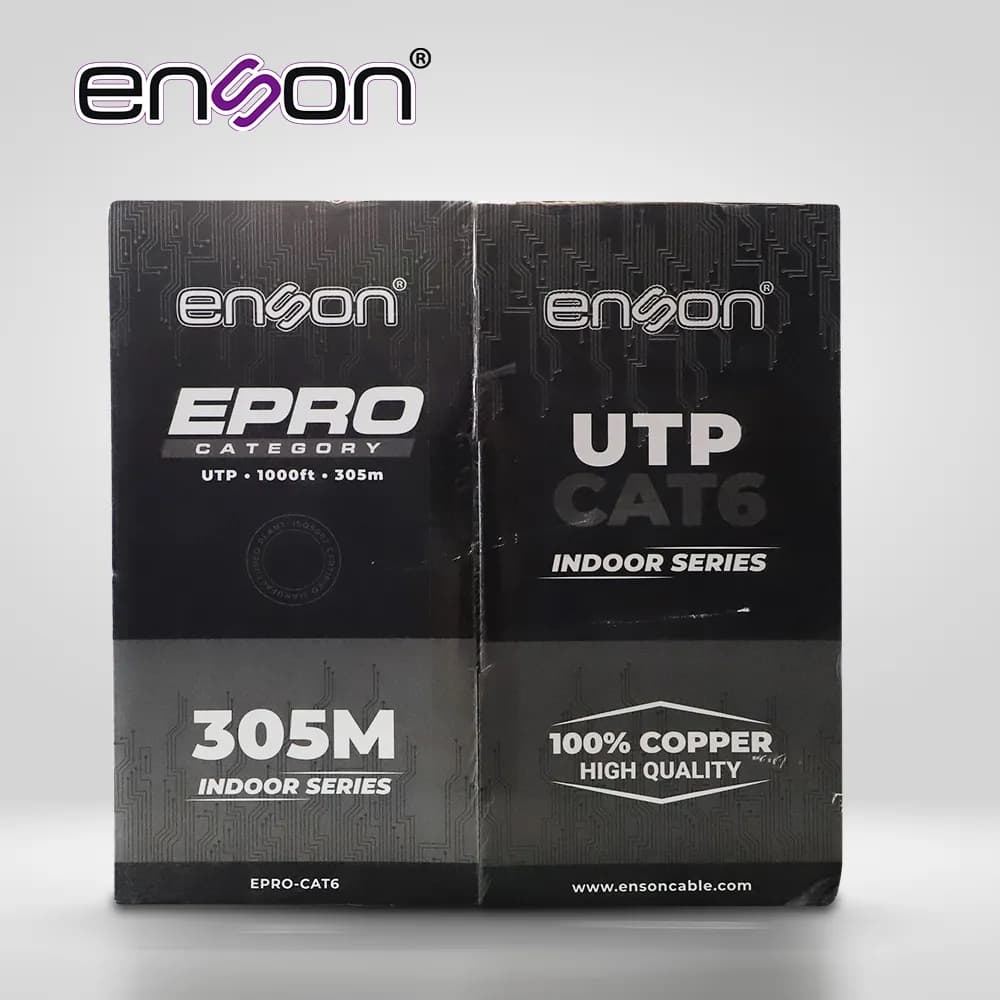 CABLE UTP CAT6 ENSON EPRO-CAT6 FORRO PVC 4 PARES CALIBRE 23 AWG 100% C 4