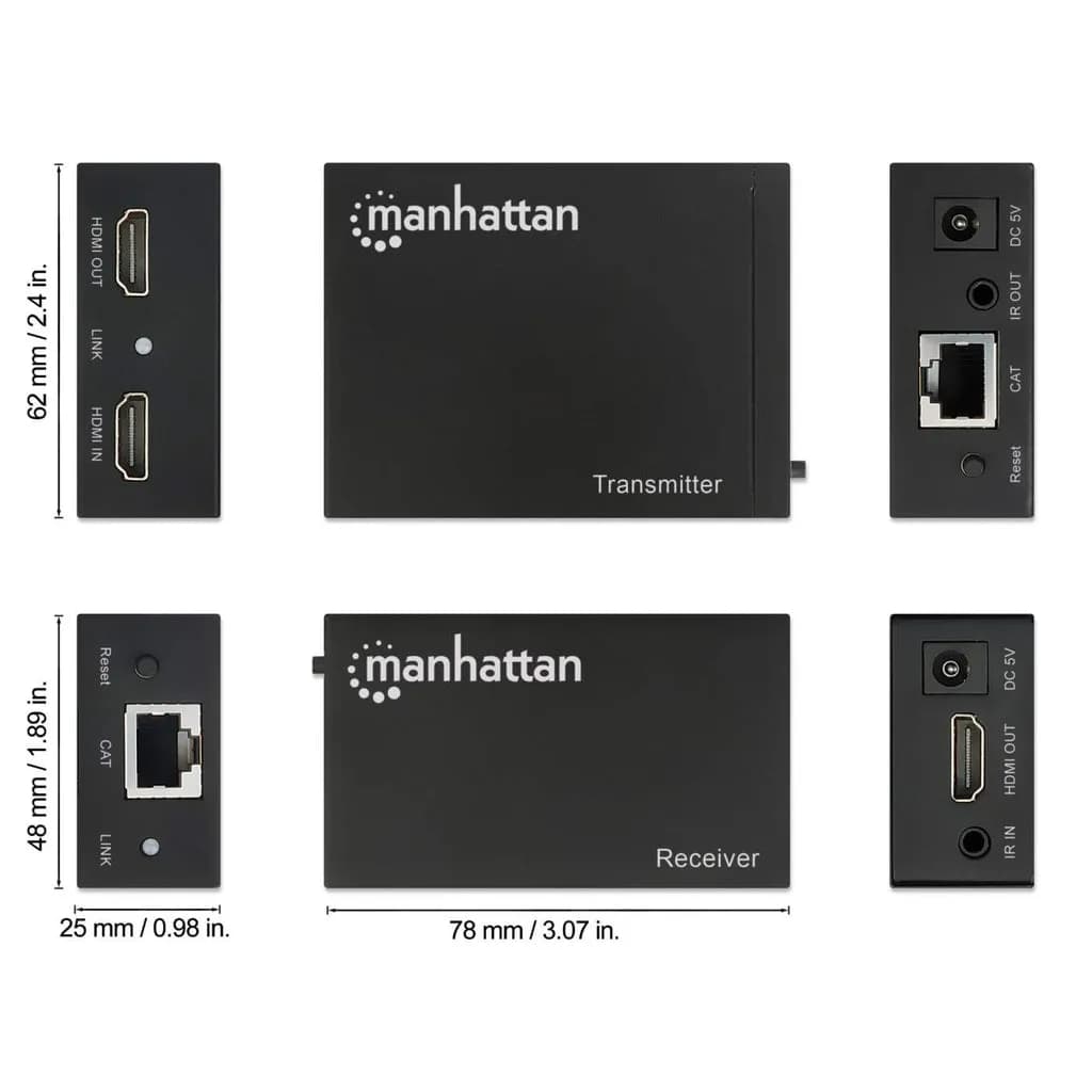 Manhattan Kit extensor de HDMI sobre Ethernet 7