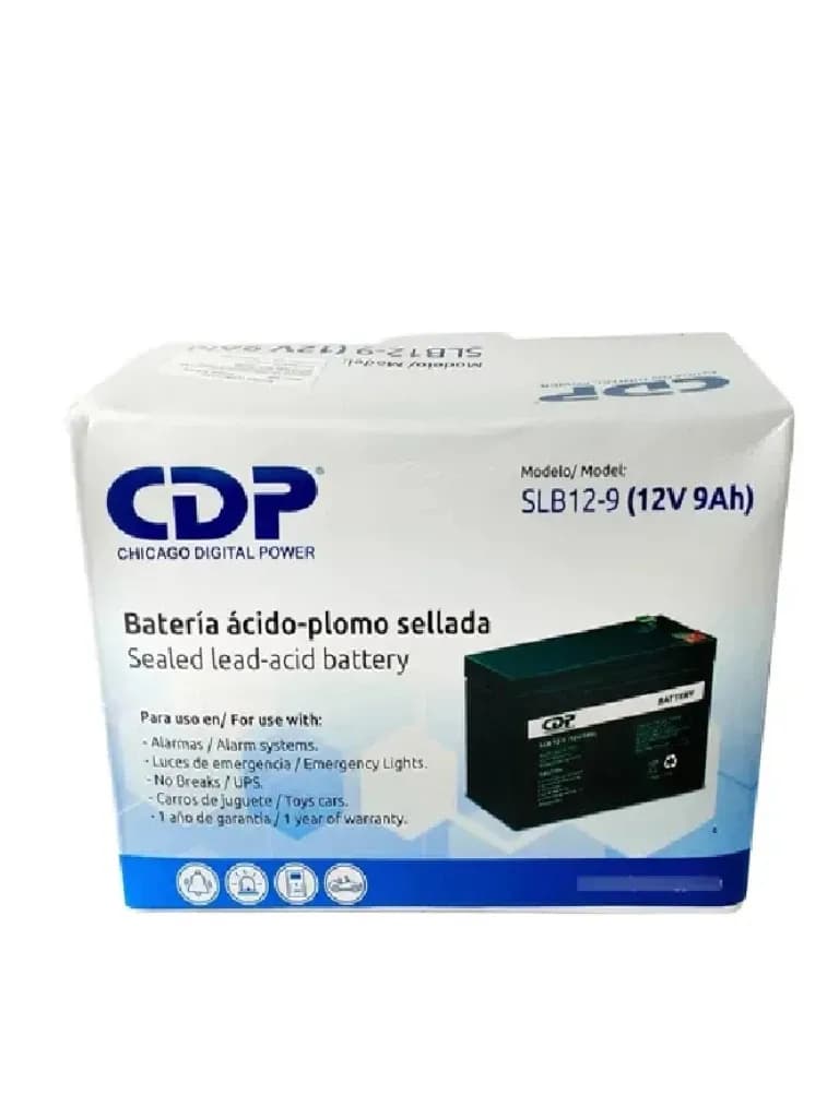 CDP - B-12/9 SLB 12-9 - Bateria de respaldo / 12V a 9A / Libre de mant 2