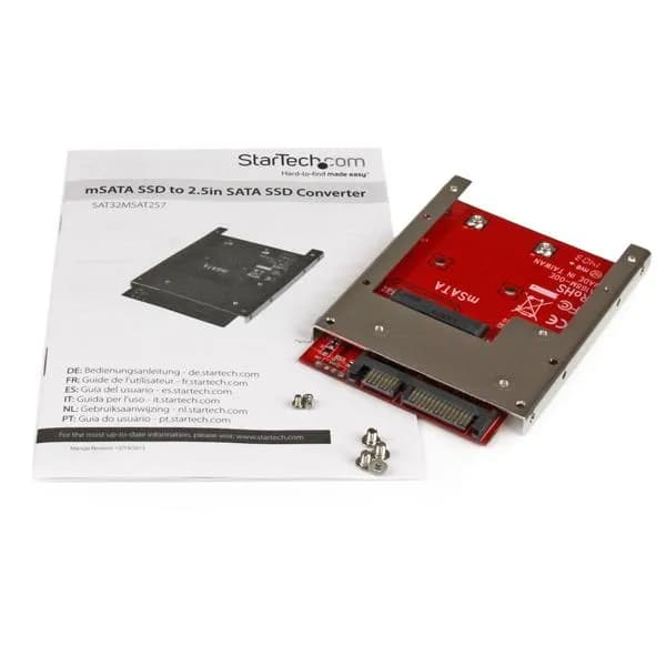 StarTech.com Adaptador Convertidor de SSD mSATA a SATA de 2.5 Pulgadas 4