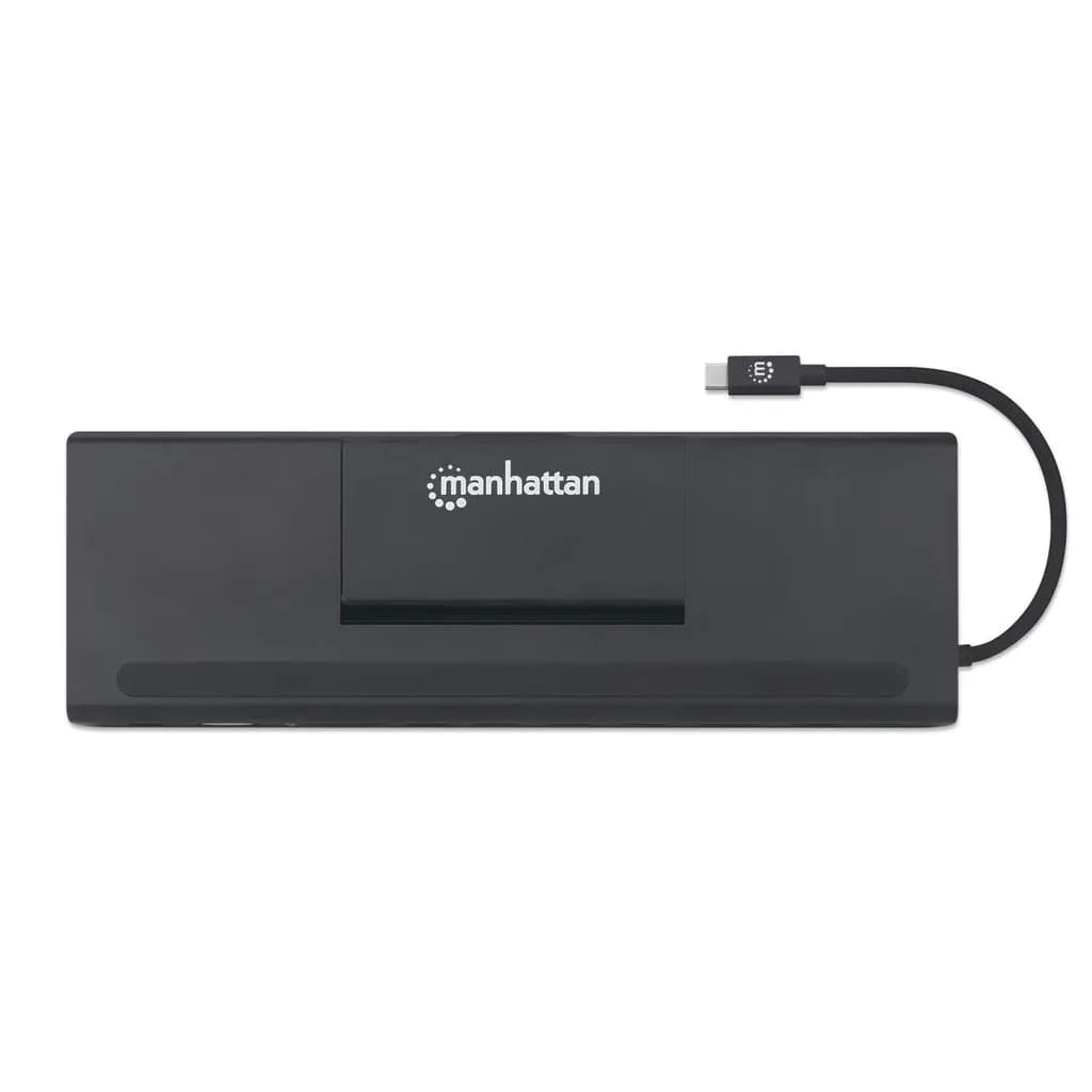 Manhattan Docking station de USB-C a 11 puertos, para tres monitores,  7