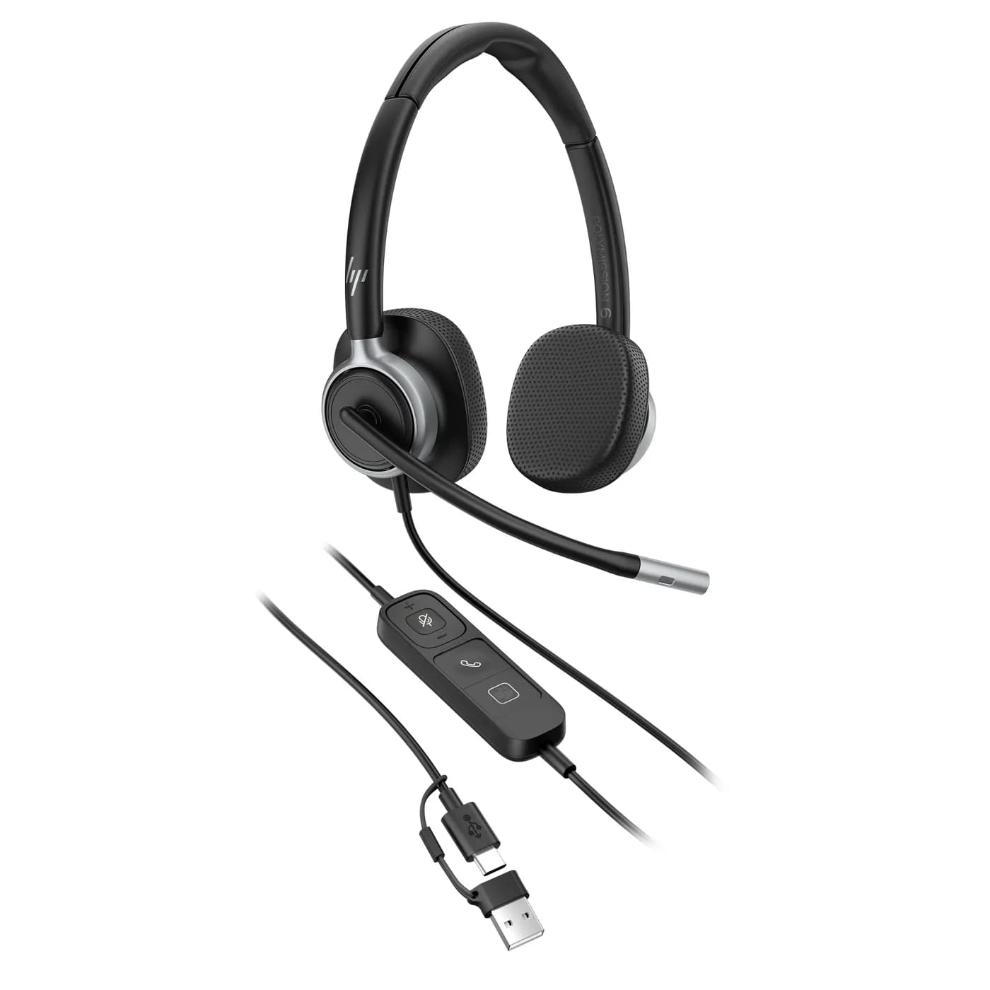 HP Poly Mission 615 Monaural USB Wired Headset Auriculares Alámbrico D 3