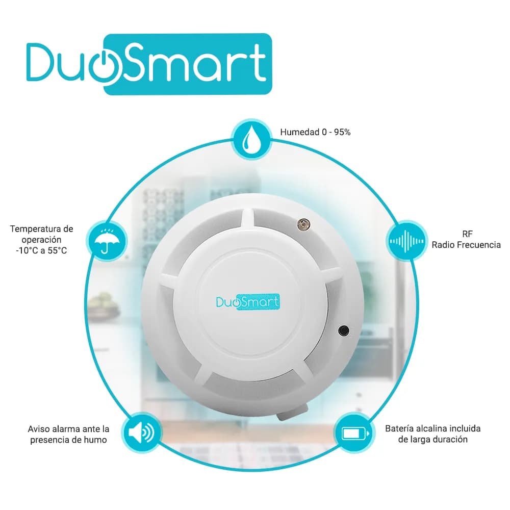 DETECTOR DE HUMO RF SERIE C 433.92 DUOSMART CSMD1 **COMPATIBLE CON PAN 2
