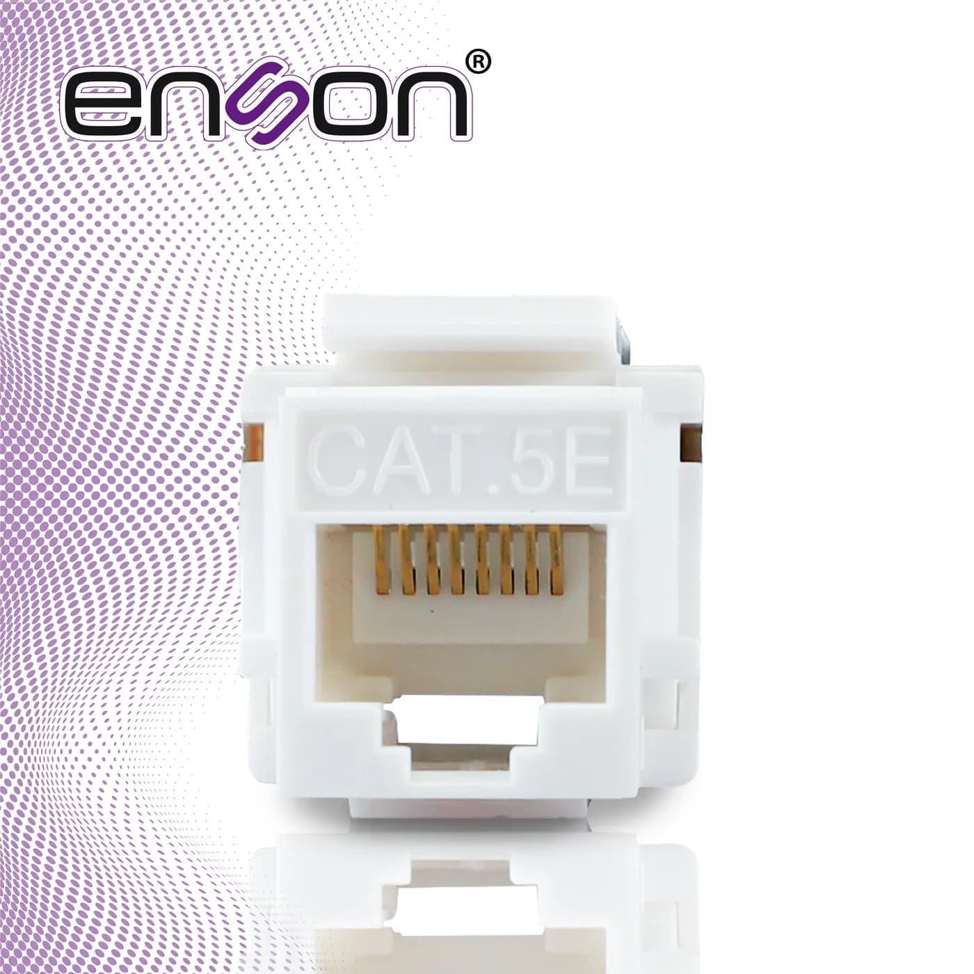 CONECTOR JACK ENSON ENS-JTL5WH CAT5E COLOR BLANCO A 90 GRADOS PONCHADO 5