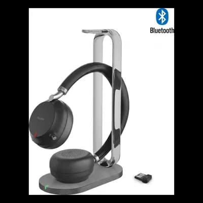 Yealink BH76-PLUS-WITH-CHARGING-STAND-UC-BLACK-USB-C/A