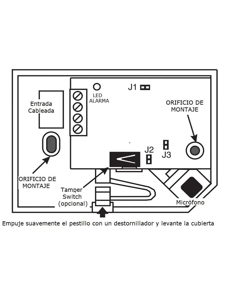 DSC AC100 - Detectores de Rotura de Cristal acústico omnidireccional c 5