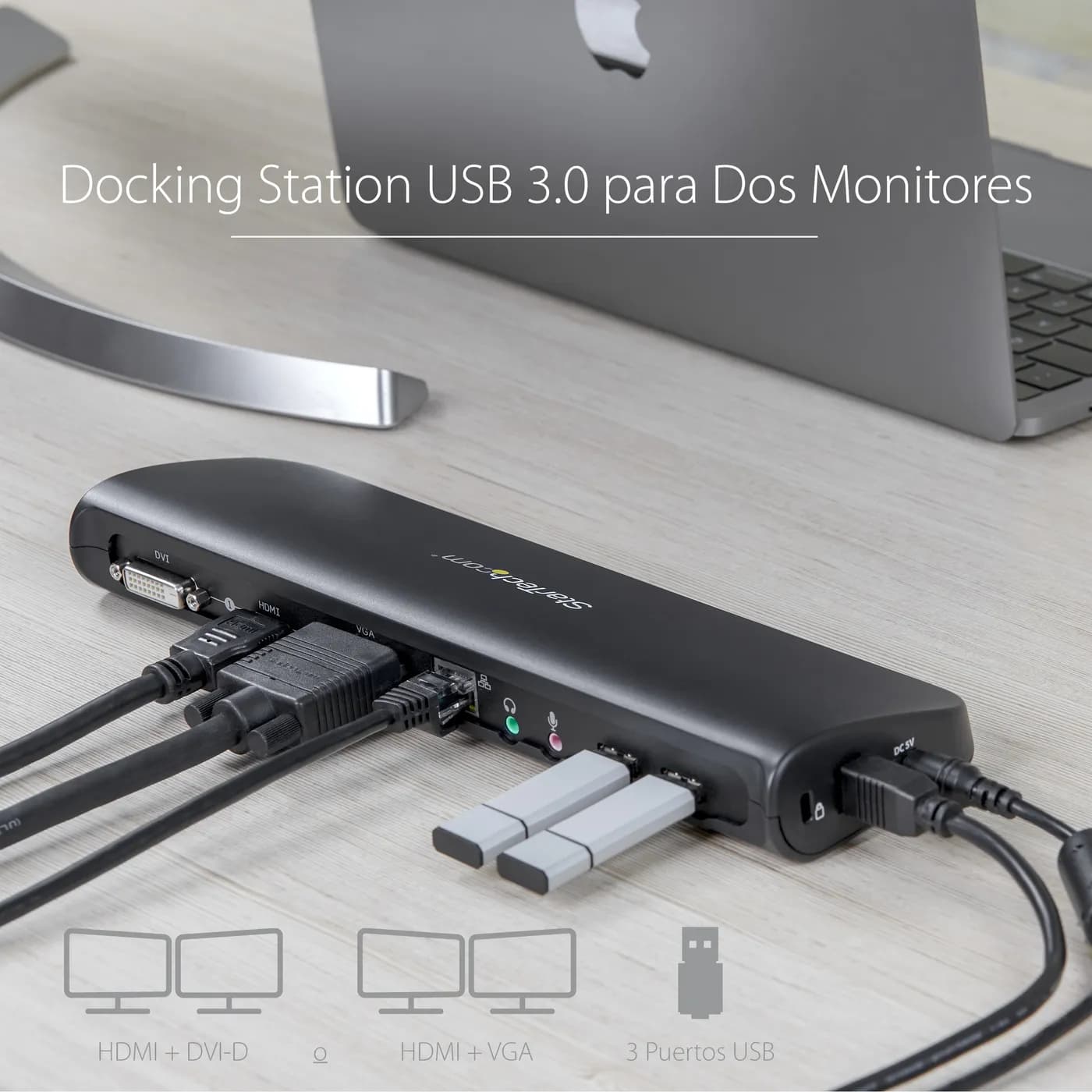 StarTech.com Docking Station USB 3.0 de 2 Monitores para Laptop - HDMI 7
