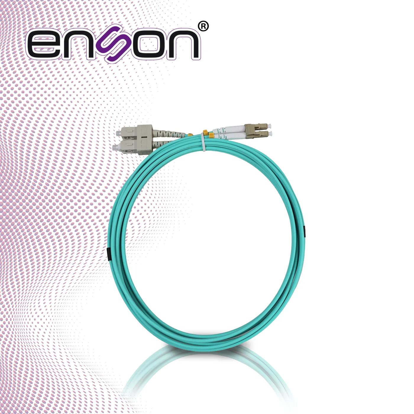 JUMPER DE FIBRA OPTICA ENSON ENS-JUMPLCSC FORRO PVC COLOR AQUA TIPO DE 2