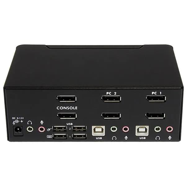 StarTech.com Switch Conmutador KVM de 2 Puertos DisplayPort - 4K 60Hz 3
