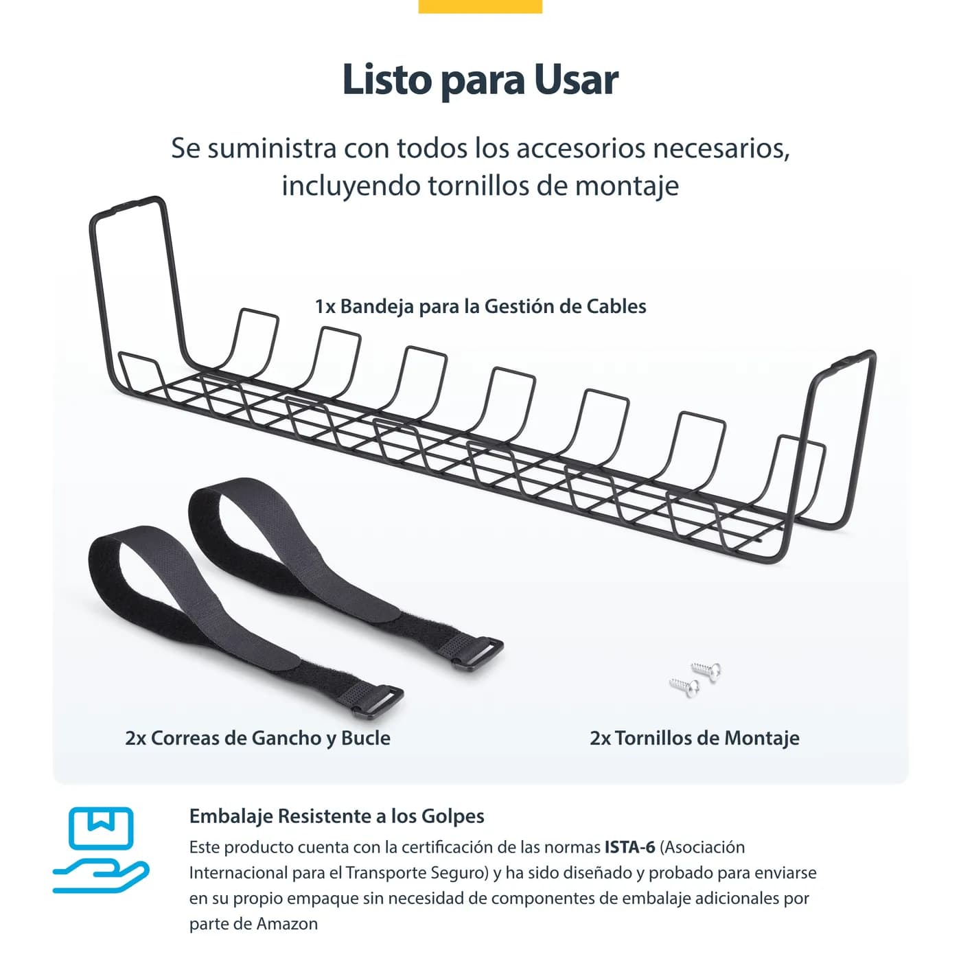 StarTech.com Charola de Administración de Cables para Debajo del Escri 8