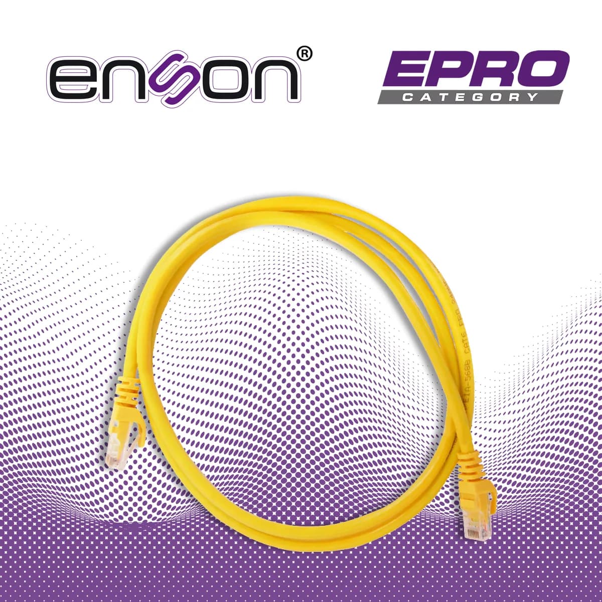 PATCHCORD UTP ENSON P6012Y CAT6 120CM AMARILLO SERIE EPRO 100-II 100 P 4