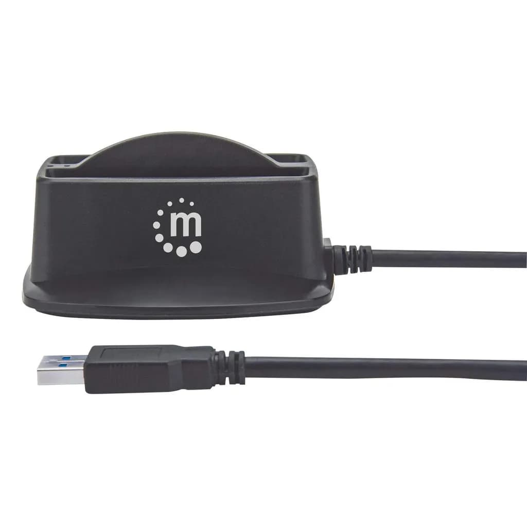 Manhattan Base de conexión dual USB 3.0 SuperSpeed y disco duro SATA 2 3