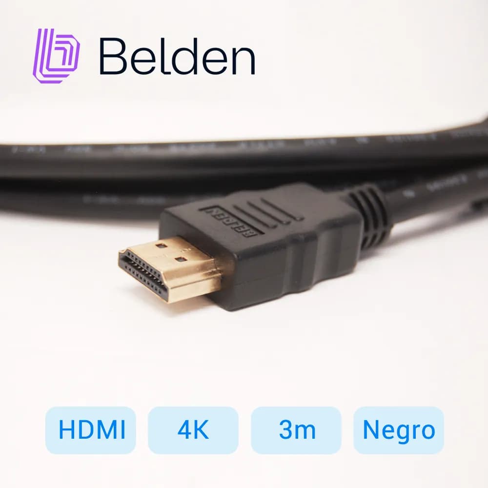 CABLE HDMI BELDEN HDE003MB / HIGH SPEED / 1080P 60HZ / 4K 30HZ / 3 MET 2
