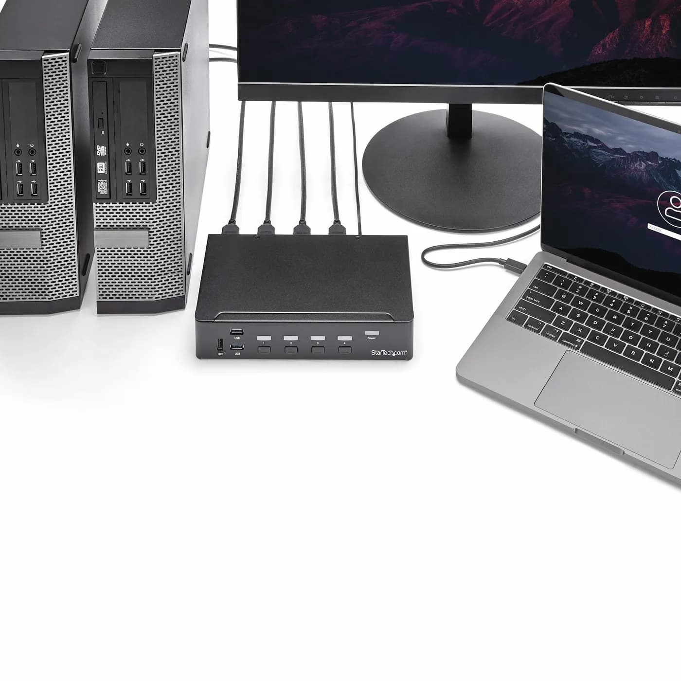 StarTech.com Switch Conmutador KVM de 4 Puertos HDMI 1080p con USB 3.0 3