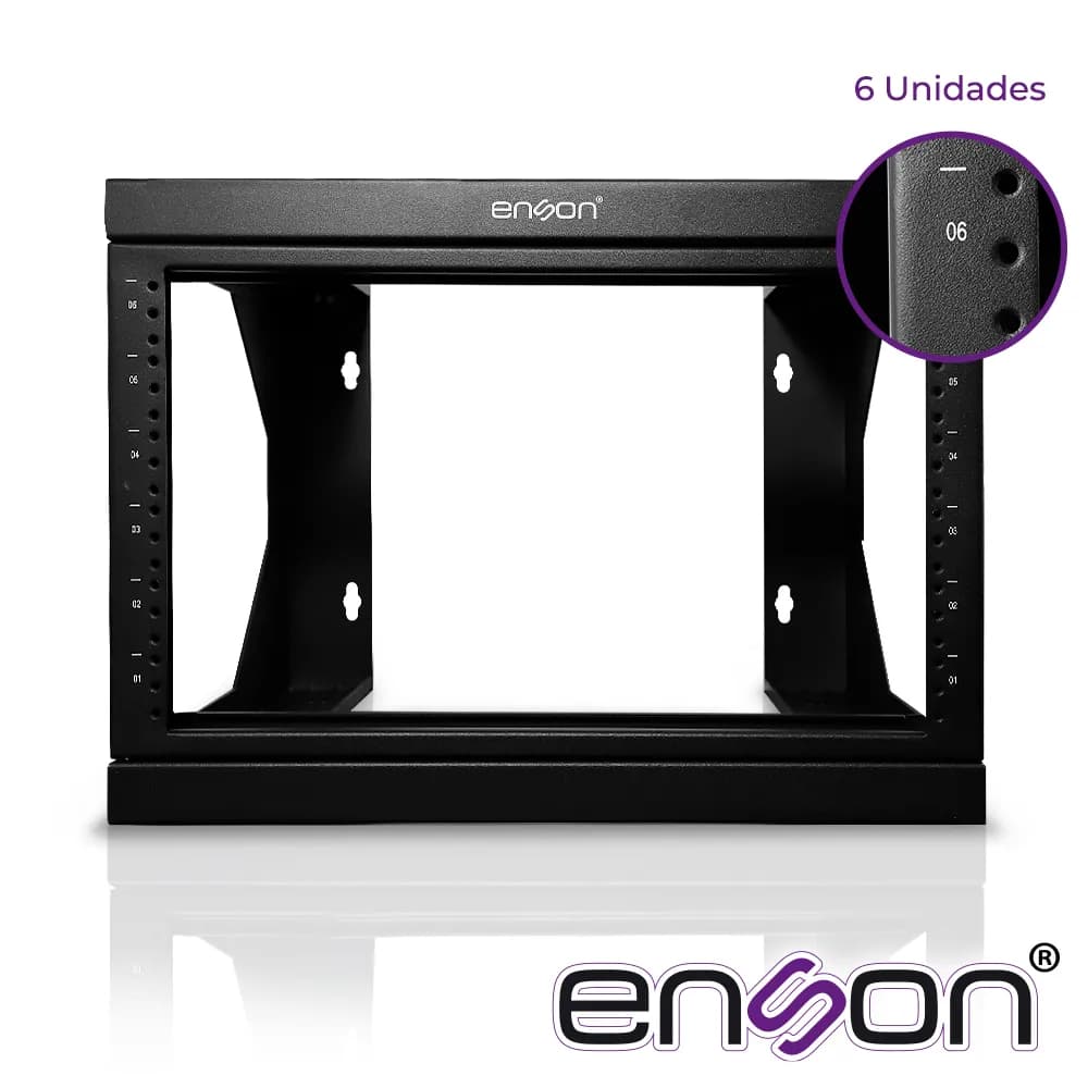 RACK PARED ENSON ENS-RKGO6U 6UR PREPARADO PARA ANCLAJE EN PARED UR MAR 2