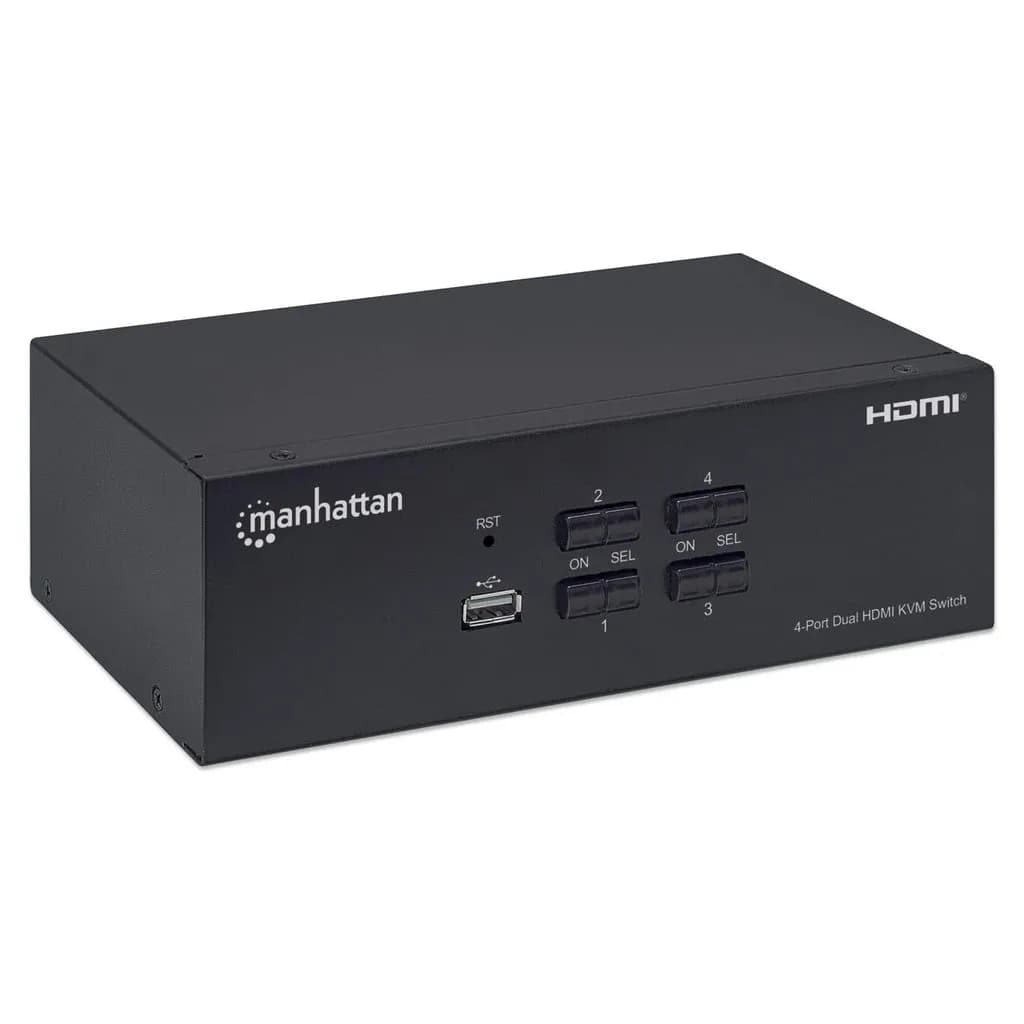 Manhattan Switch KVM HDMI de 4 puertos para dos monitores 2