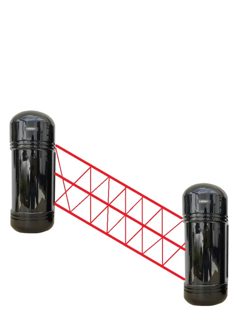 IHORN ABE100-  Detector por triple haz de luz (fotocelda) / Distancia  3