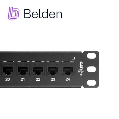 PATCH PANEL KEYCONNECT CAT6+ BELDEN AX103253 / NEGRO / 24 PUERTOS / 1U 3
