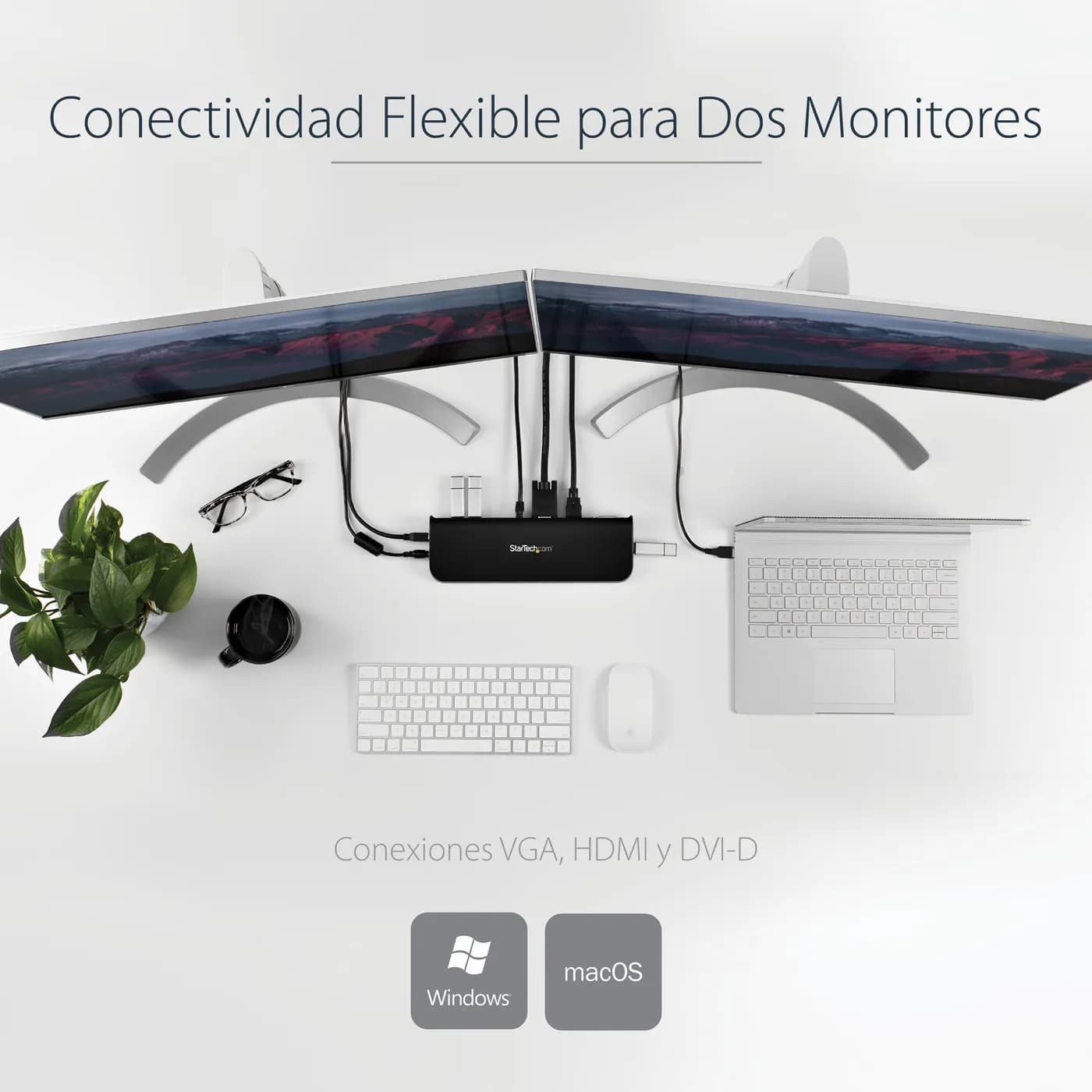 StarTech.com Docking Station USB 3.0 de 2 Monitores para Laptop - HDMI 9