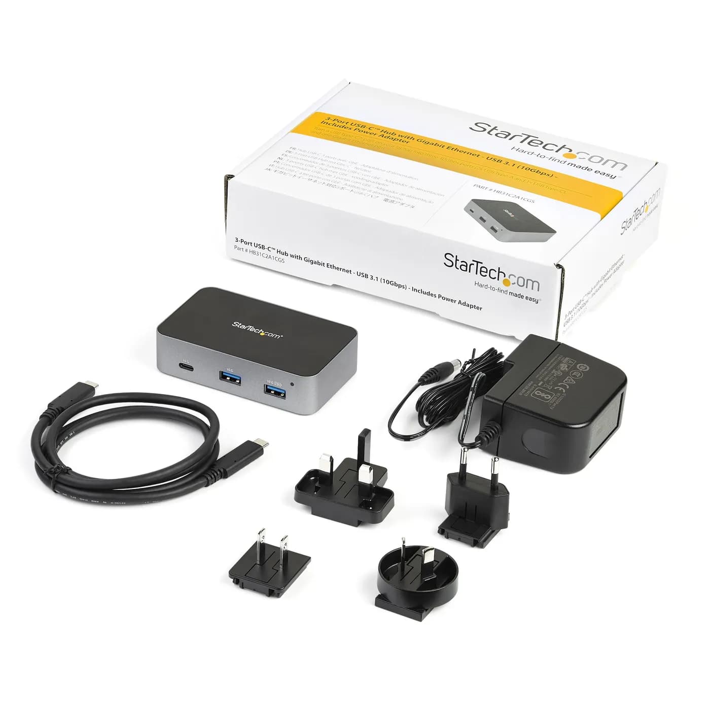 StarTech.com Adaptador Hub USB-C de 3 Puertos - 2x USB A & USB C - USB 5