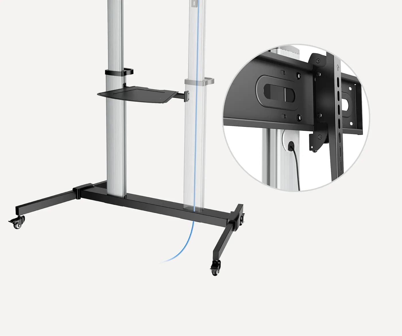 Manhattan 462563 soporte para TV 2.54 m (100") Negro, Plata 8