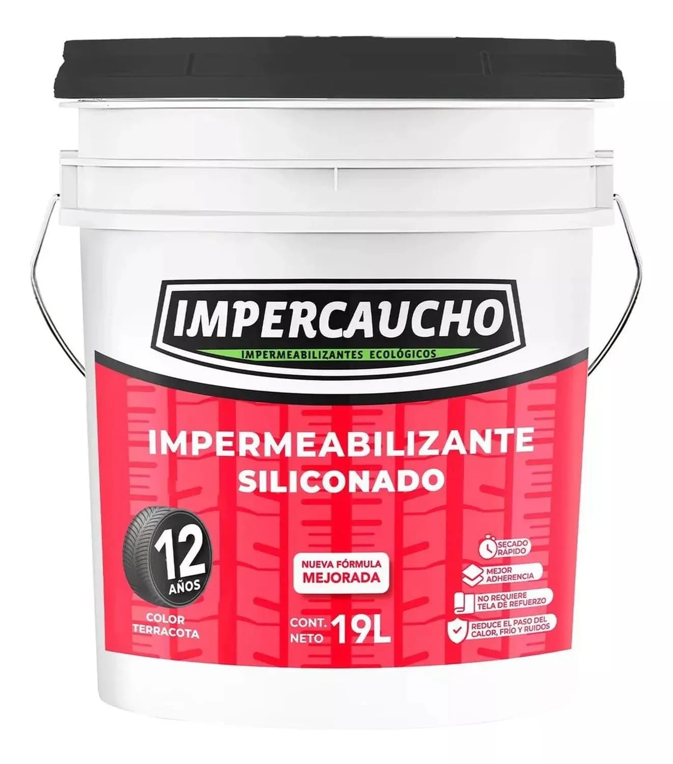 IMPERCAUCHO IMPERMEABILIZANTE TERRACOTA 19 LTS 12 AÑOS 4