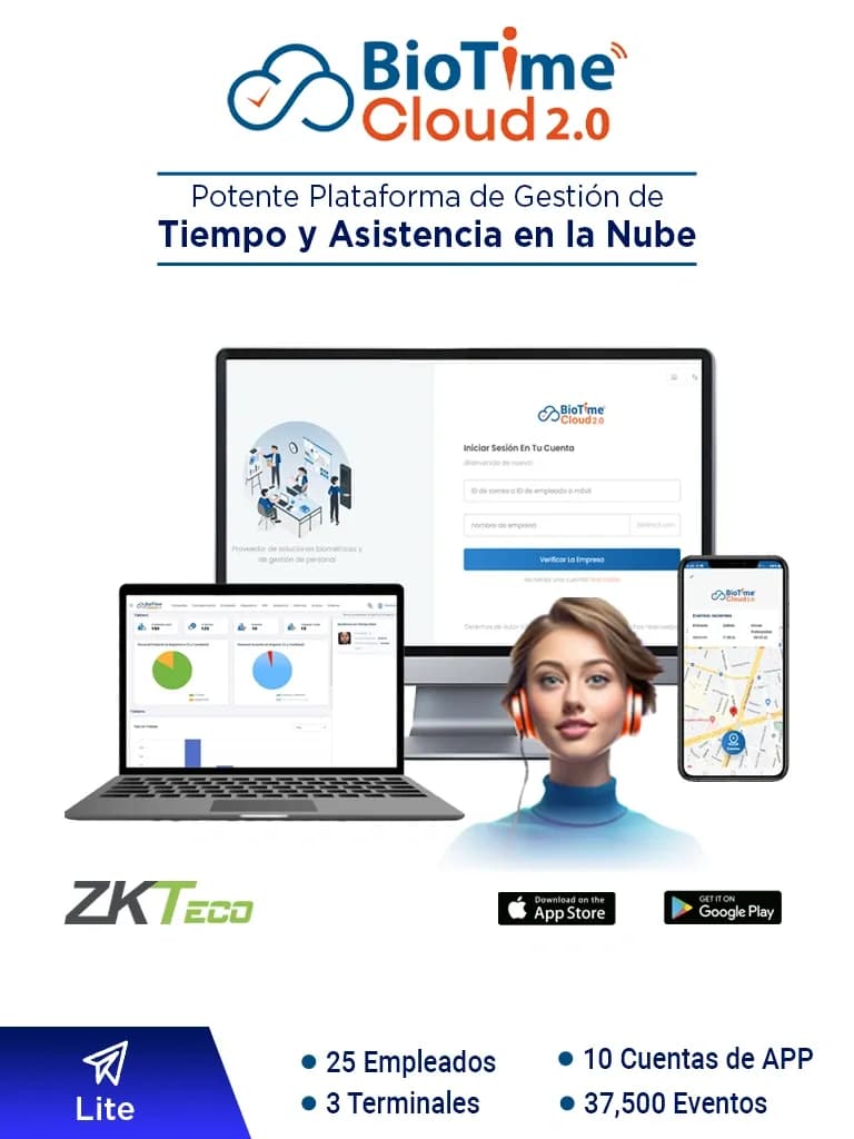 ZKTeco Bio Time Cloud 2.0 Lite